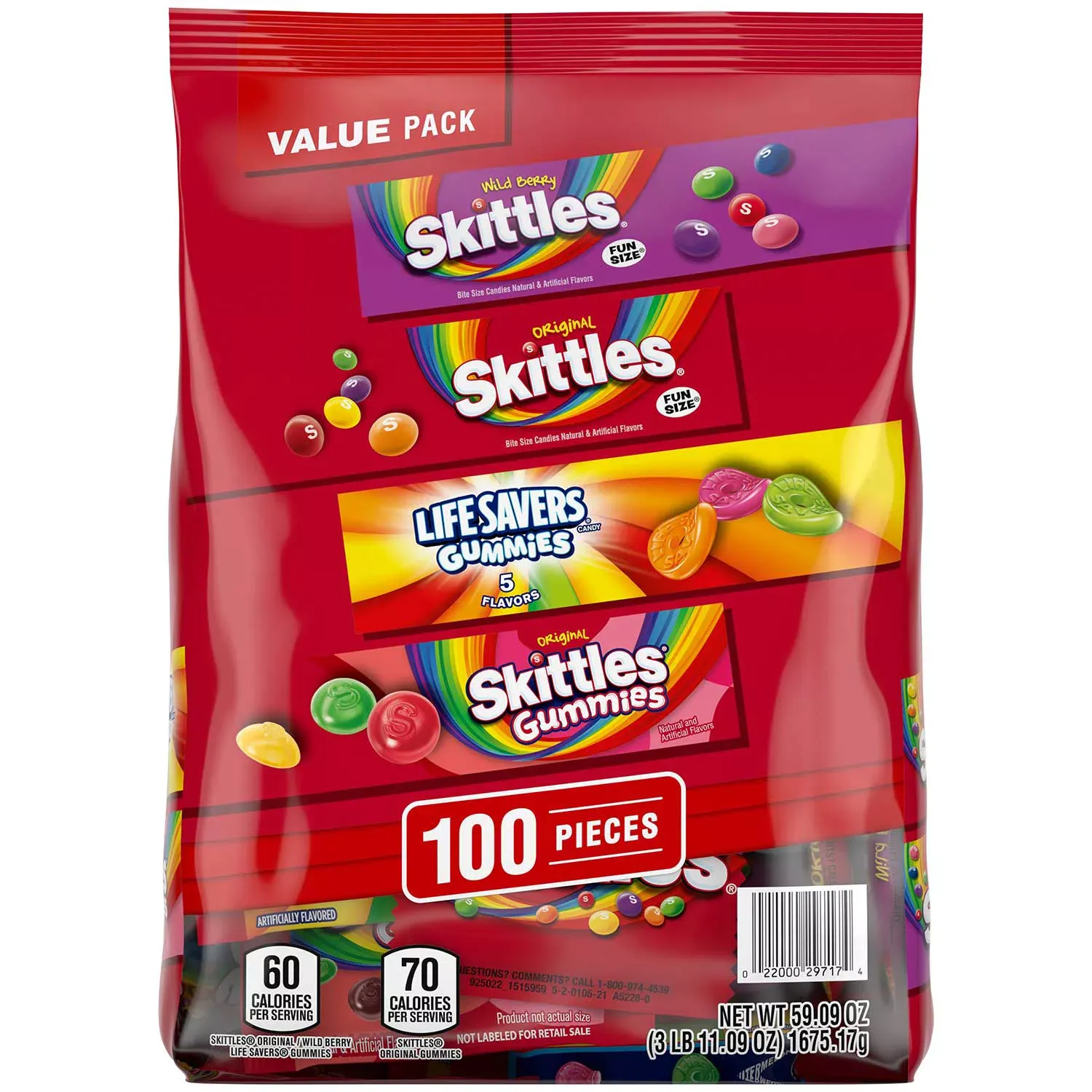 Skittles &amp; Lifesavers Variety Pack, 100 pcs.
