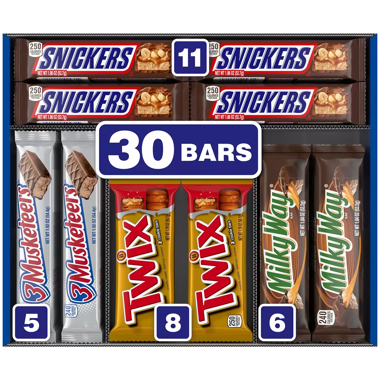 Mars Full Size Assorted Chocolate Candy Bars, 30 pk.