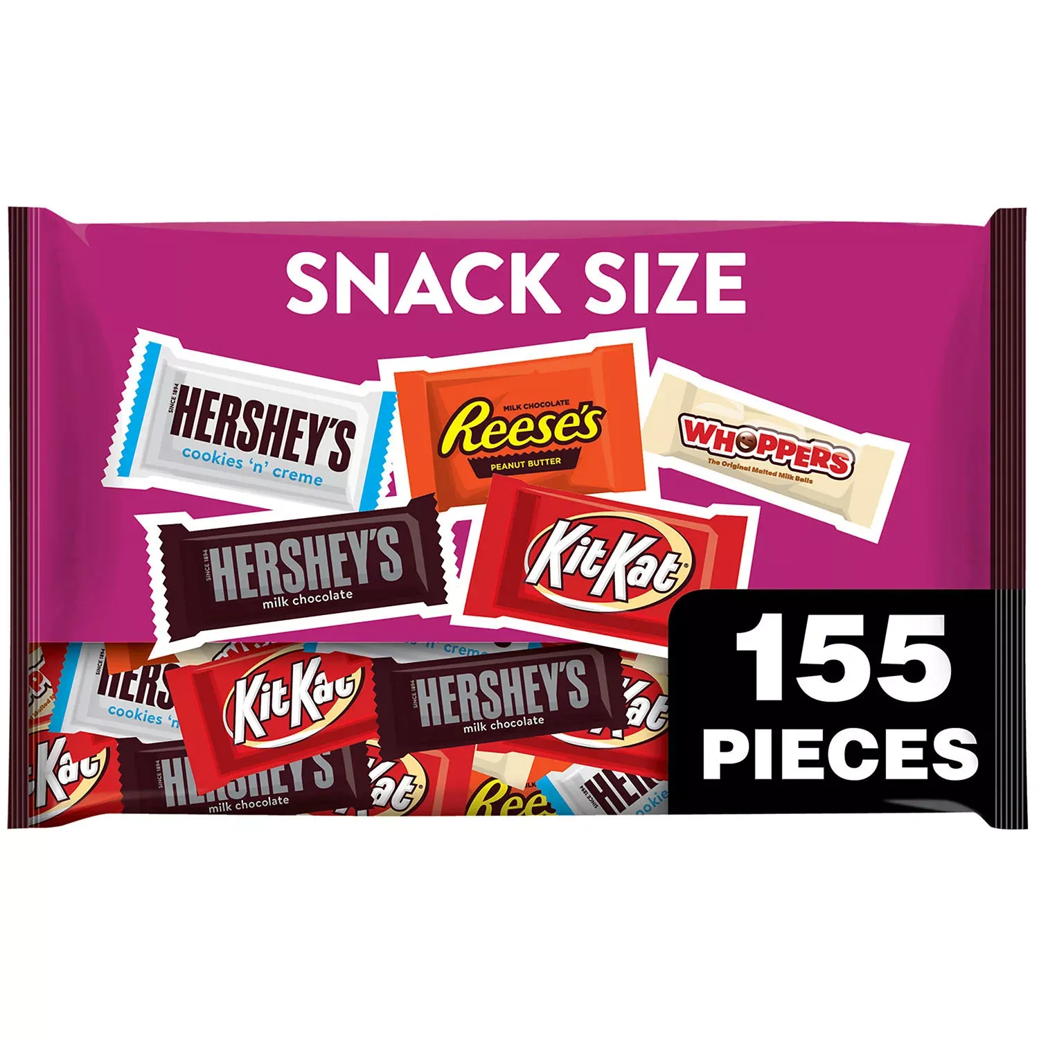 HERSHEY&#39;S Factory Favorites Variety Pack Candy, Snack Size, 155 pcs.