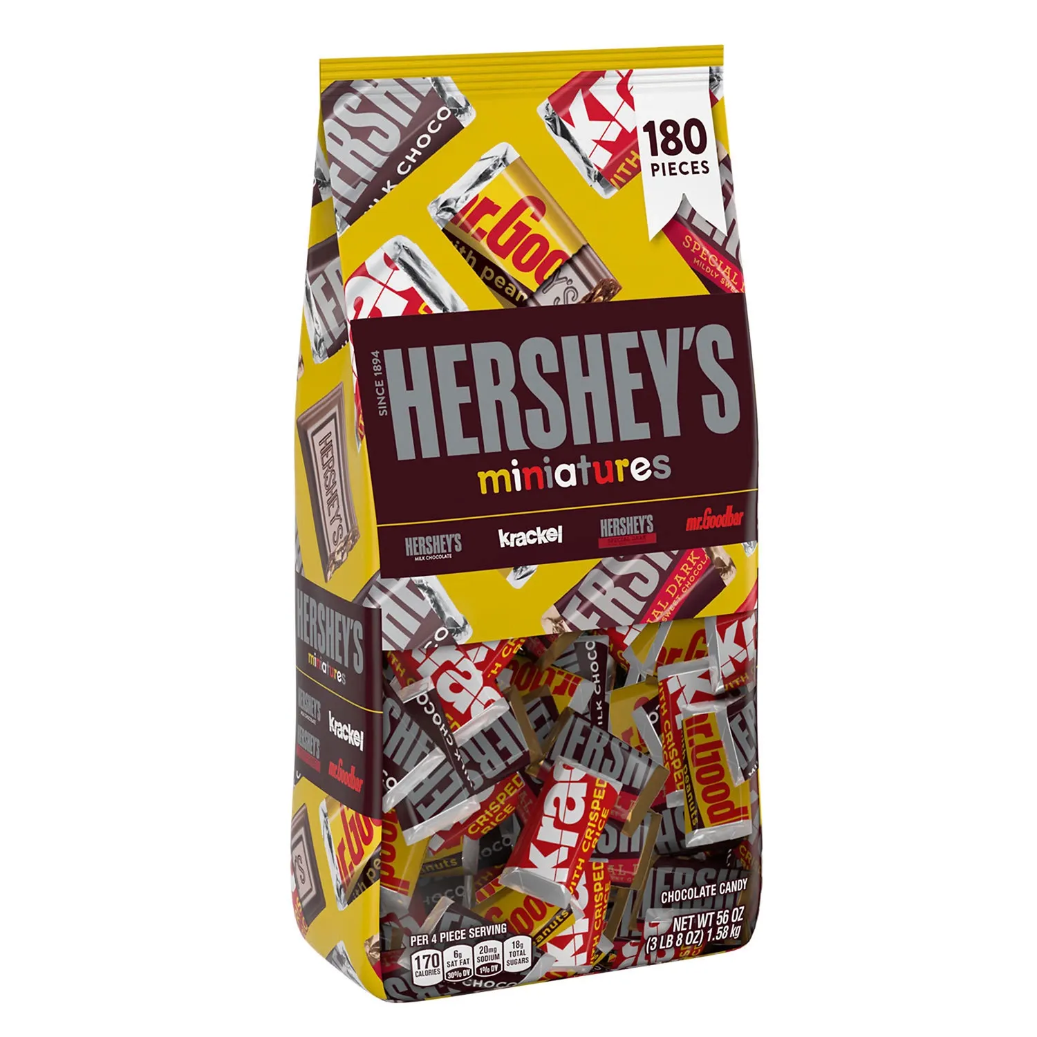 HERSHEY&#39;S Miniatures Variety Pack Chocolate Candy, 180 pcs.