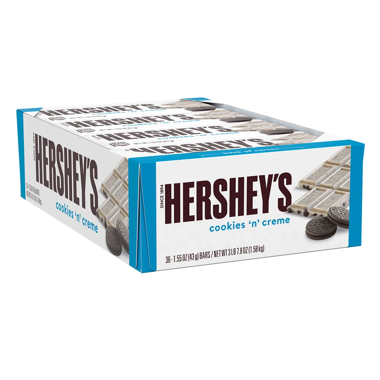 HERSHEY&#39;S Cookies &#39;n&#39; Creme Candy Bars, 1.55 oz., 36 pk.