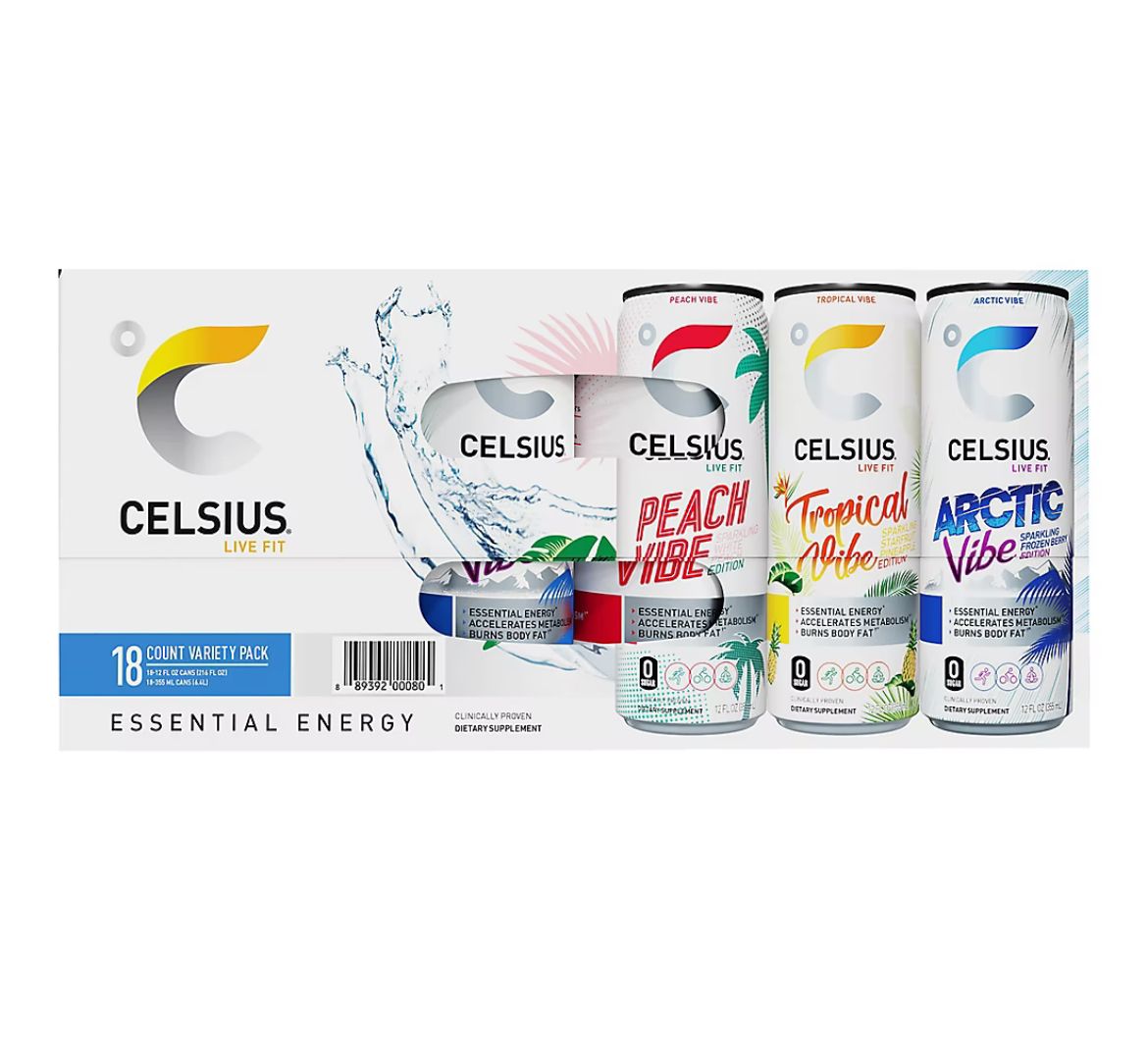 Celsius Vibe Variety Pack, 18 pk./12 oz.