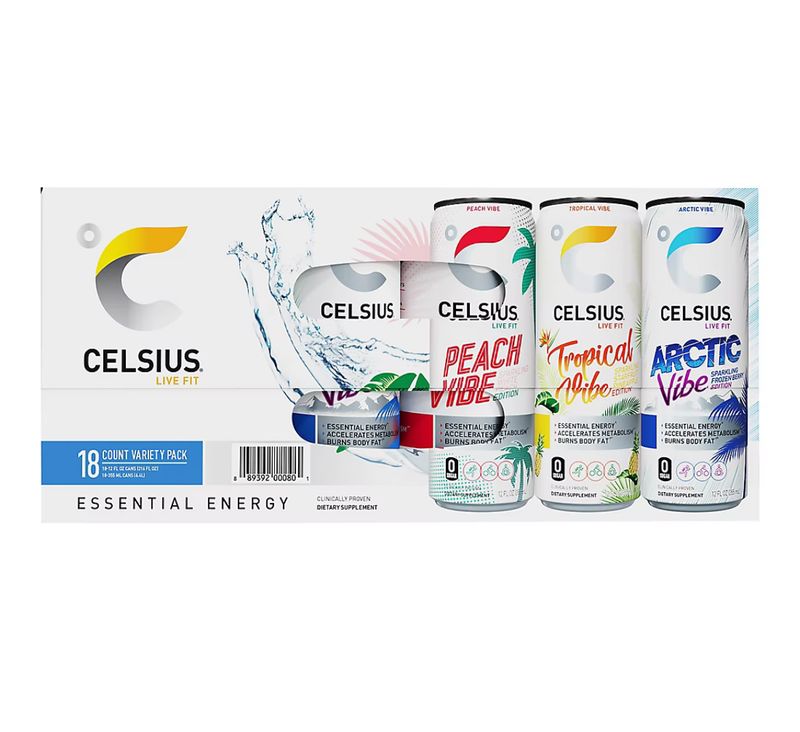 Celsius Vibe Variety Pack, 18 pk./12 oz.