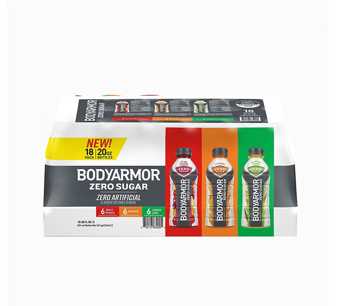 BODYARMOR Zero Sugar Sports Drink Variety Pack, 18 pk./20 oz.