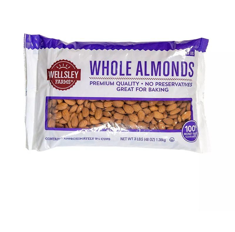 Wellsley Farms Whole Almonds, 48 oz.