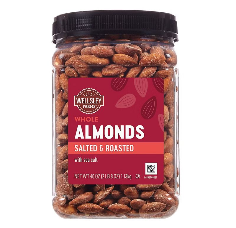 Wellsley Farms Oil Roasted &amp; Sea Salted Almonds, 40 oz.
