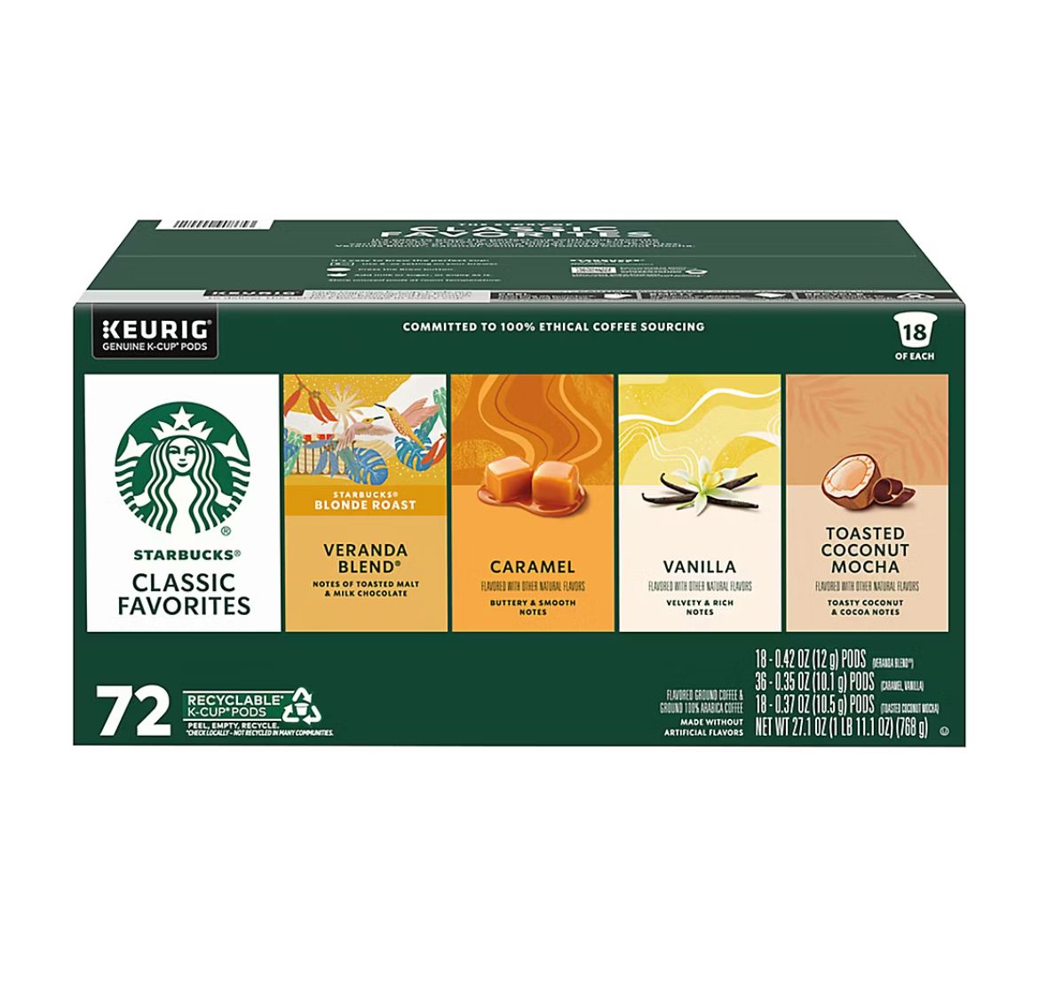 Starbucks Spring Variety K-Cup Coffee Pods, 72 ct.