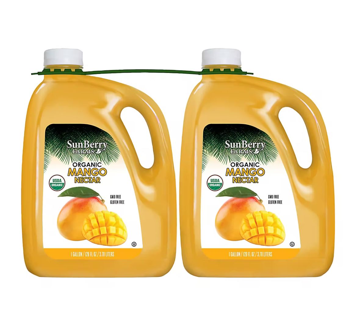 Sunberry Farms Organic Mango Nectar, 2 pk./1 gal.