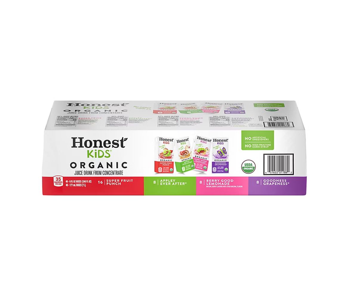 Honest Kids Juice Boxes Variety Pack, 40 ct.