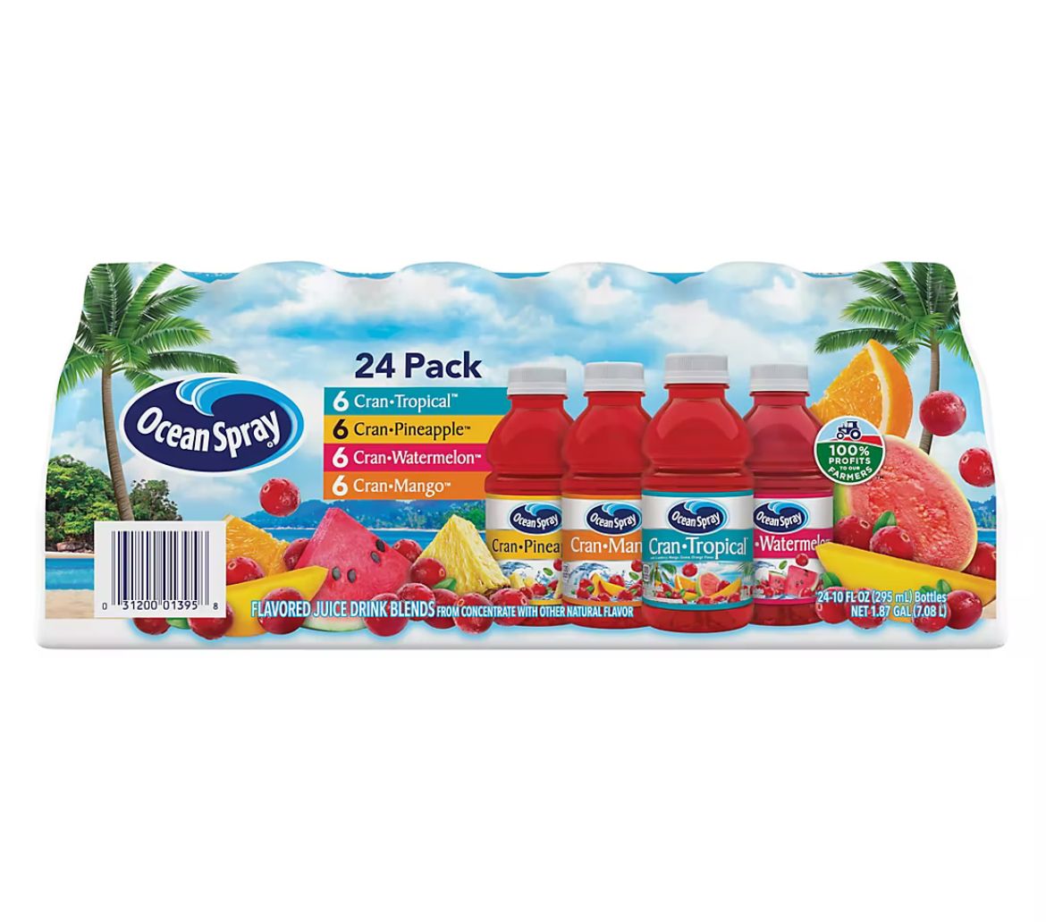 Ocean Spray Tropical Variety Pack, 24 ct./10 oz.