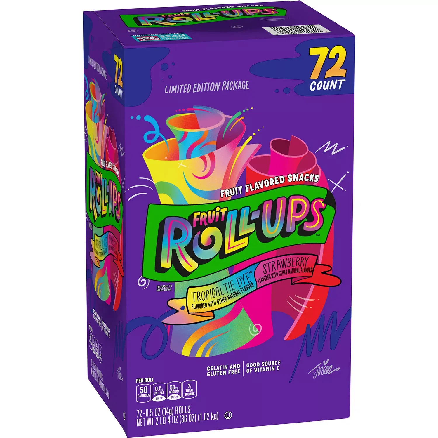 Fruit Roll-Ups Variety Pack Fruit Snacks, 0.5 oz., 72 pk.