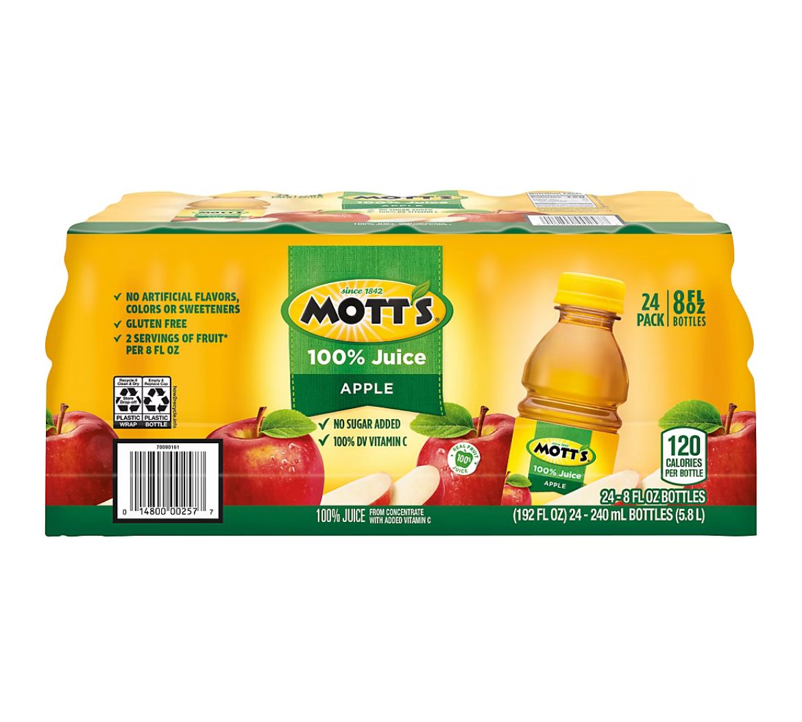Mott&#39;s 100% Original Apple Juice, 24 pk./8 fl. oz.