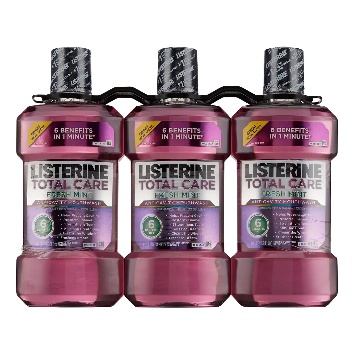 Listerine Total Care Mouthwash, Fresh Mint, 33.8 fl. oz., 3 pk.