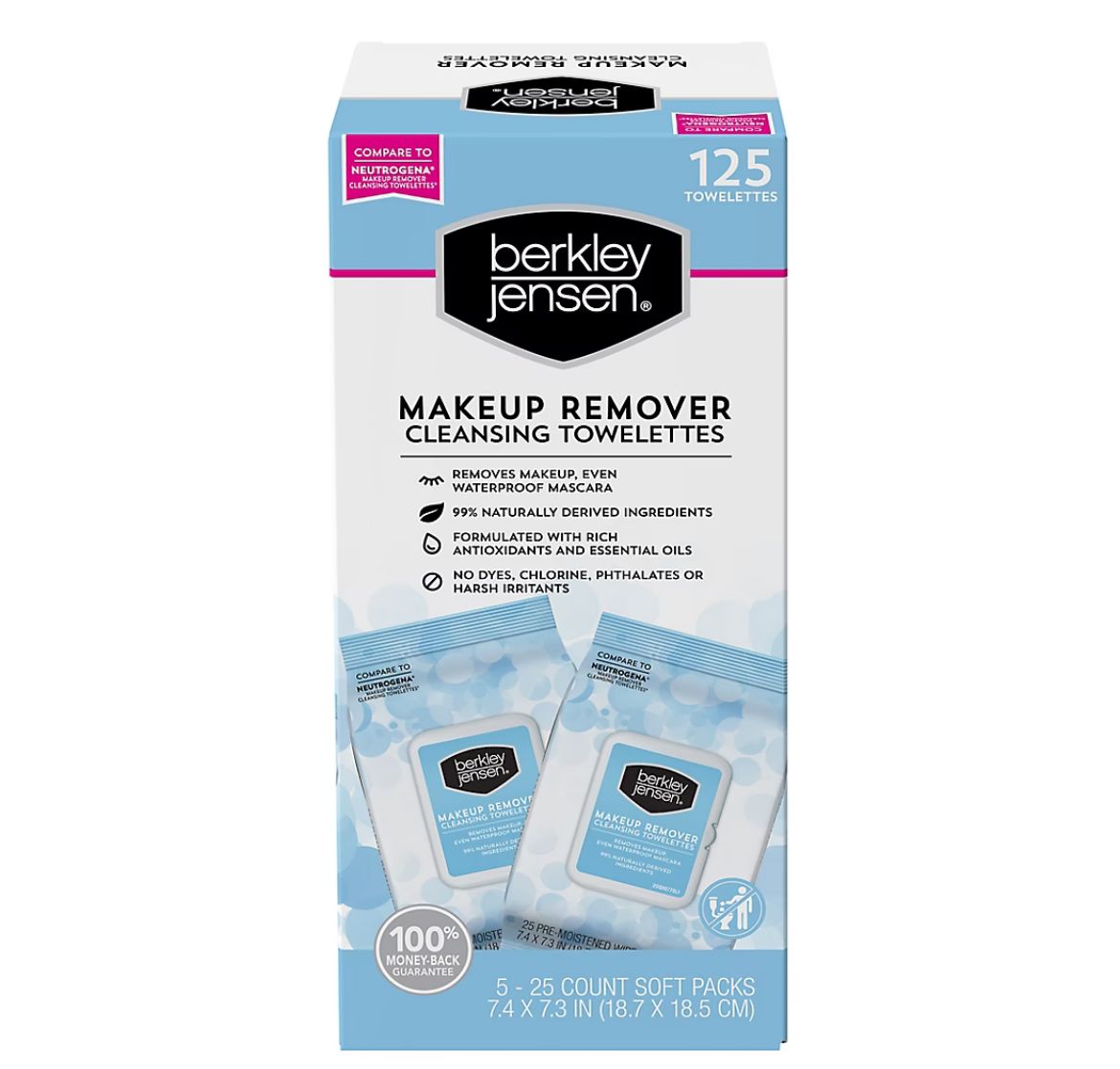 Berkley Jensen Makeup Remover Wipes, 125 ct.