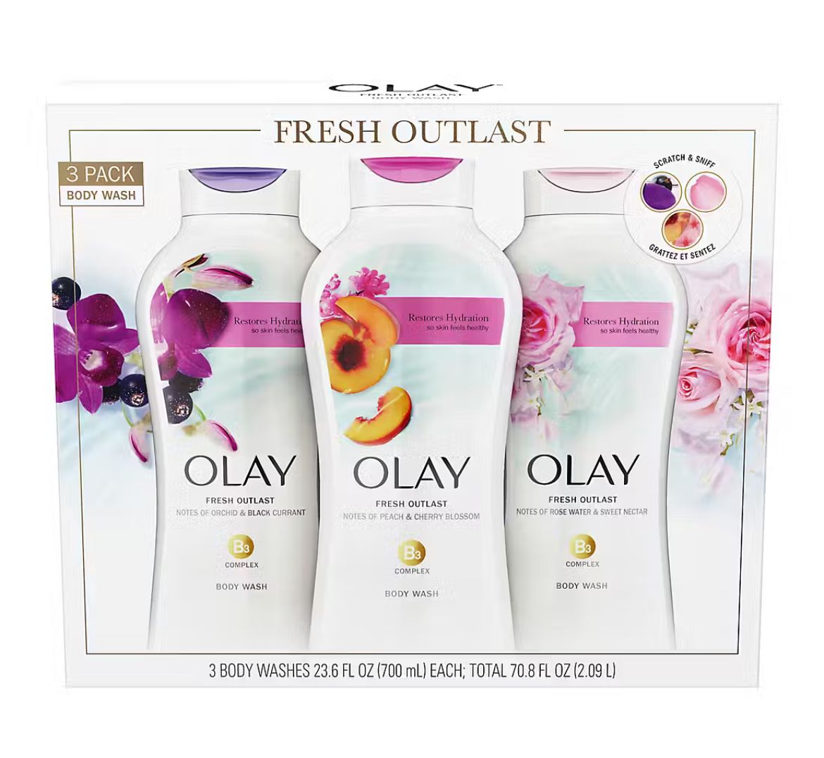 Olay Fresh Outlast Body Wash, 3 pk./23.6 oz.