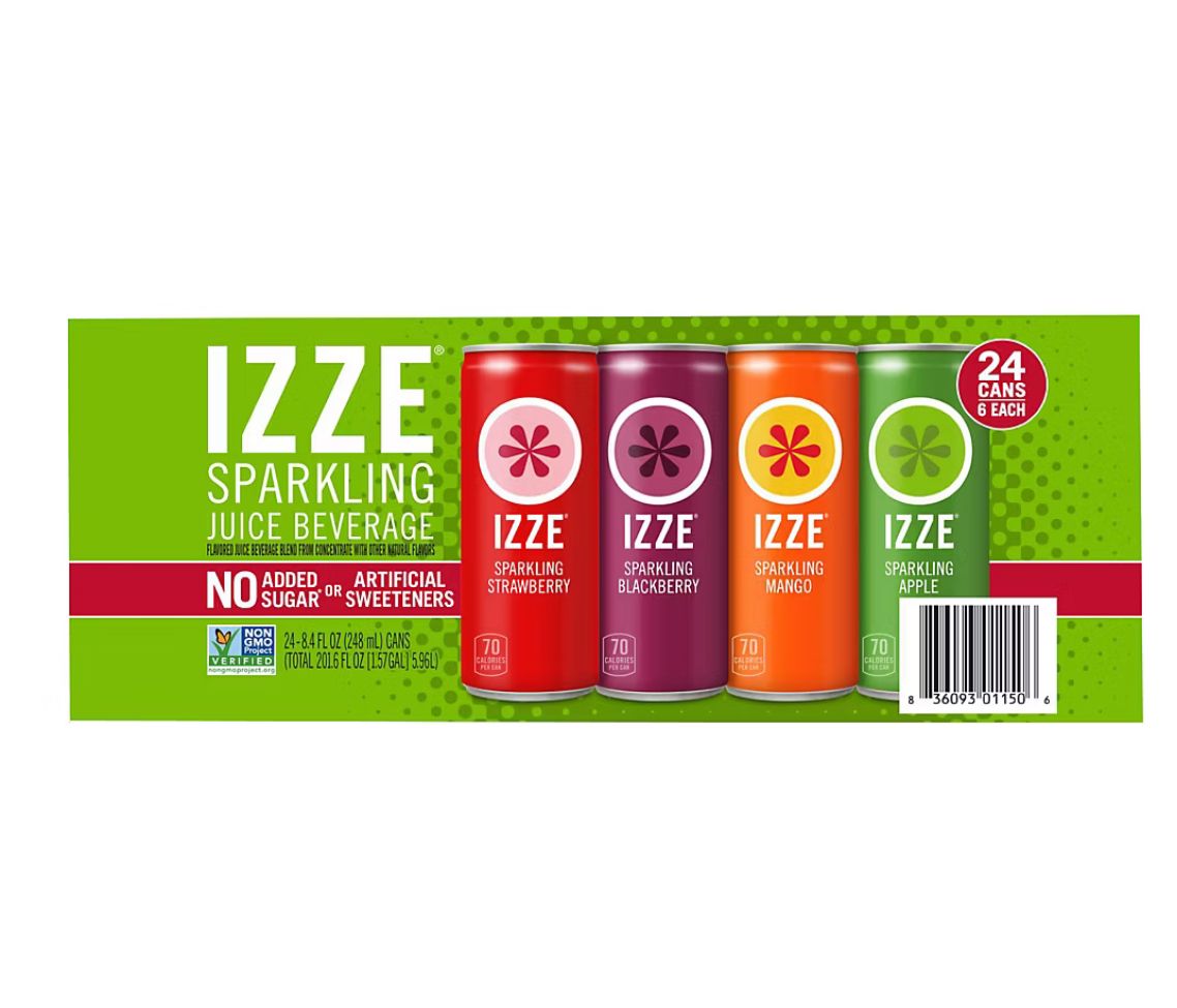 IZZE Sparkling Juice Variety Pack, 24 pk./8.4 oz