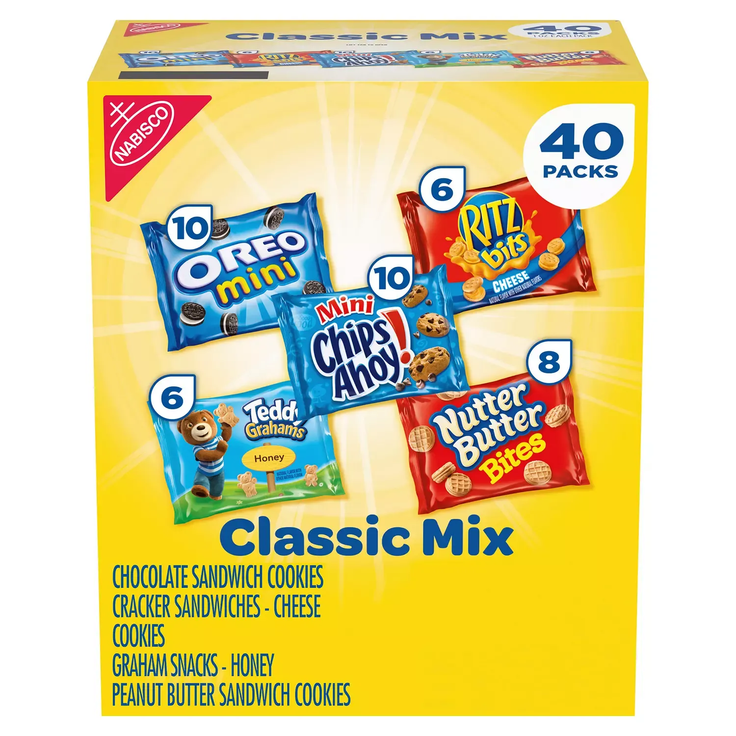 Nabisco Classic Mix Variety Pack Snacks, 40 pk.