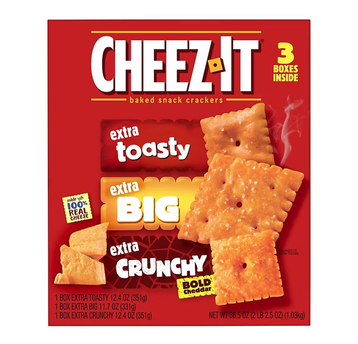 Cheez-It Cheese Crackers Variety Pack, 3 pk.