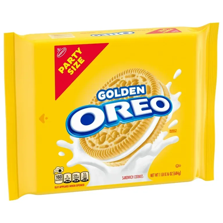 OREO Golden Sandwich Cookies, Party Size, 24.16 oz