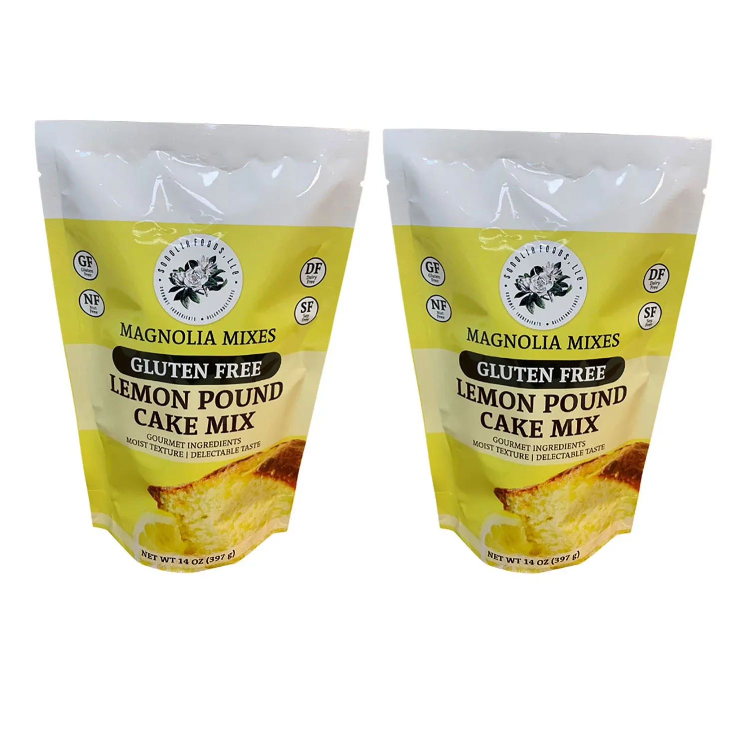 Magnolia Mixes Gluten-Free Pound Cake Mix, Lemon 14oz., 2 pk.