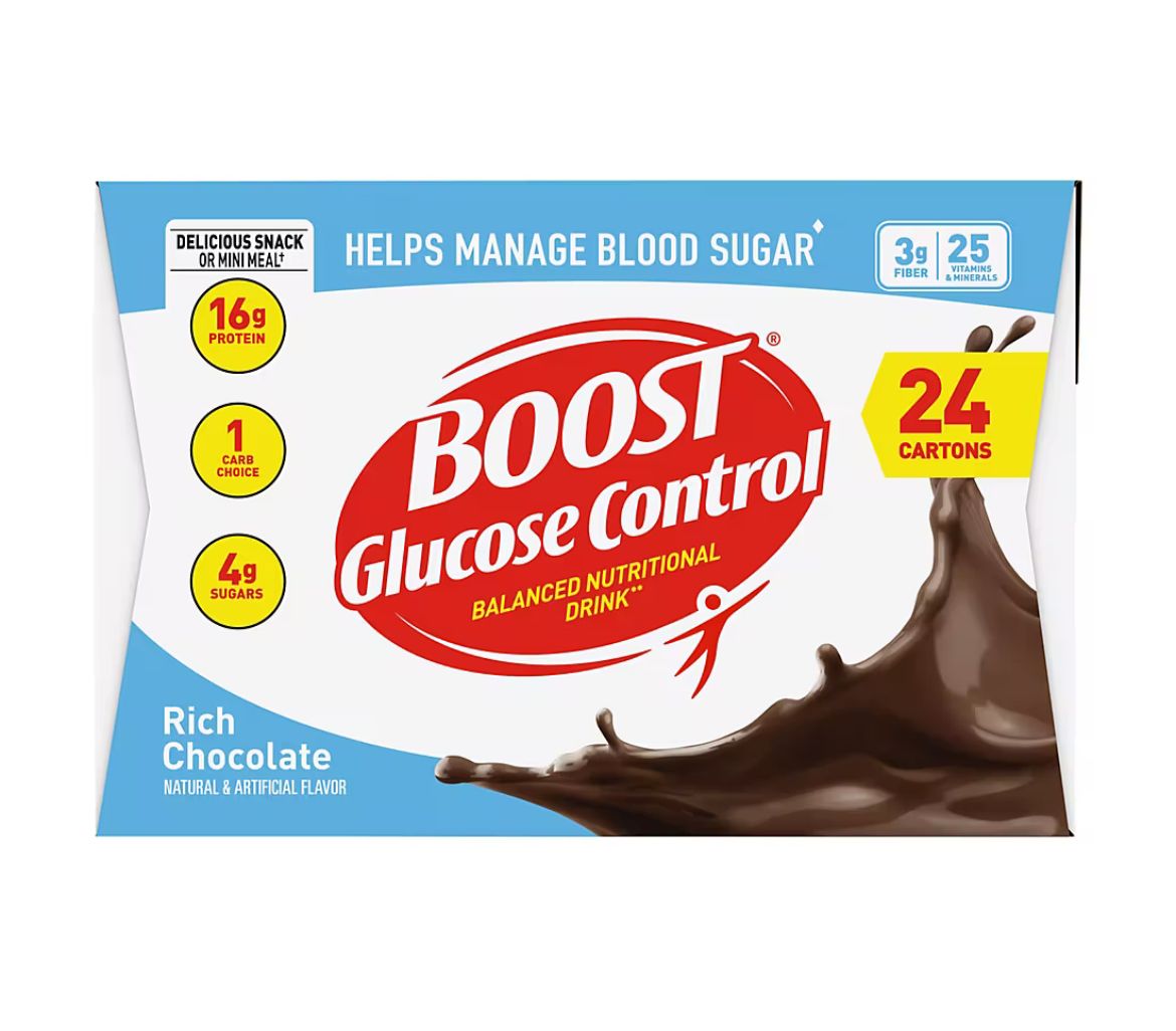 Boost Glucose Control Rich Chocolate Nutritional Shake, 24 ct./8 fl. oz.