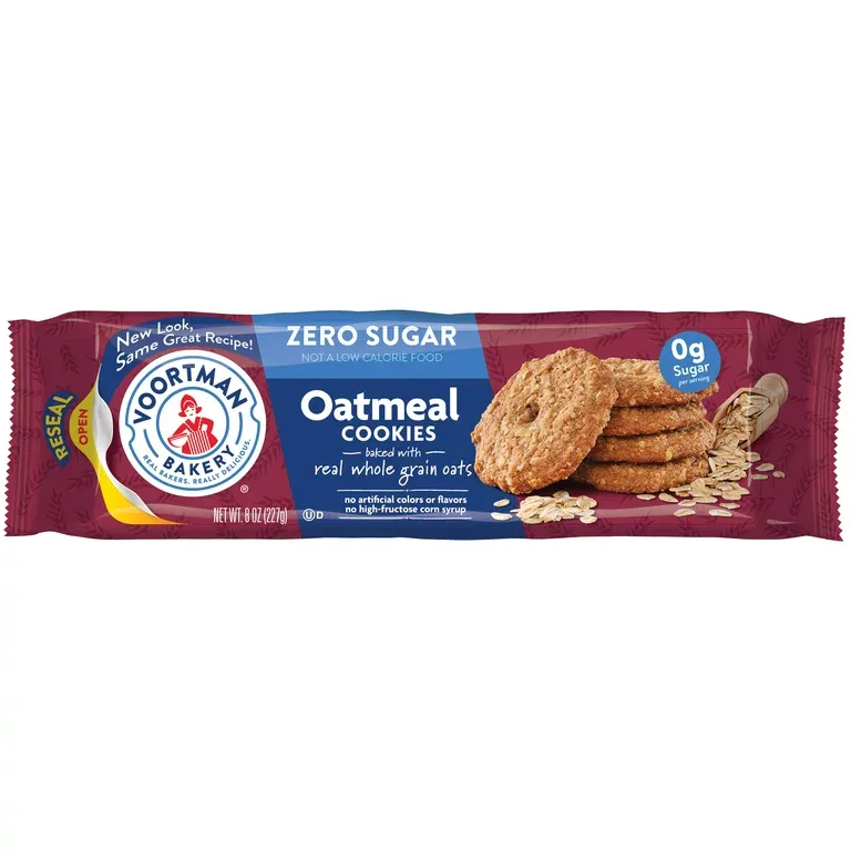 VOORTMAN Bakery Zero Sugar Oatmeal Cookies 8 oz