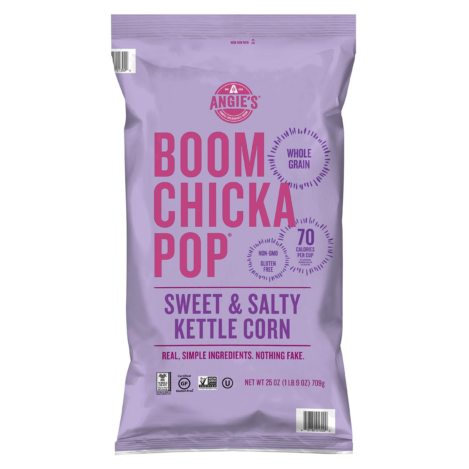Angie’s Boom Chicka Pop Sweet &amp; Salty Kettle Corn, 25 oz. 2pk