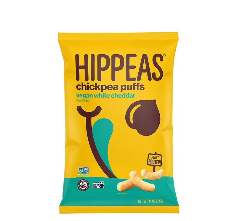 Hippeas Chickpea Cheddar Puffs, 14 oz.