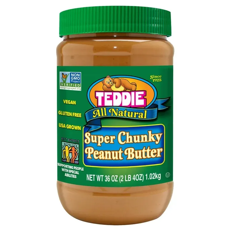 Teddie All Natural Super Chunky Peanut Butter, 36 oz