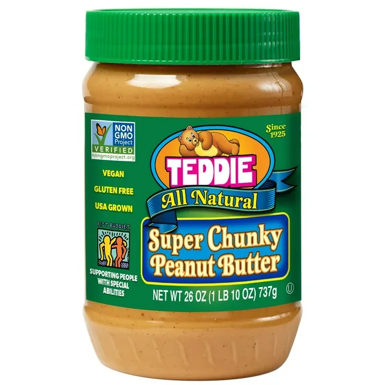 Teddie All Natural Super Chunky Peanut Butter, 26 oz