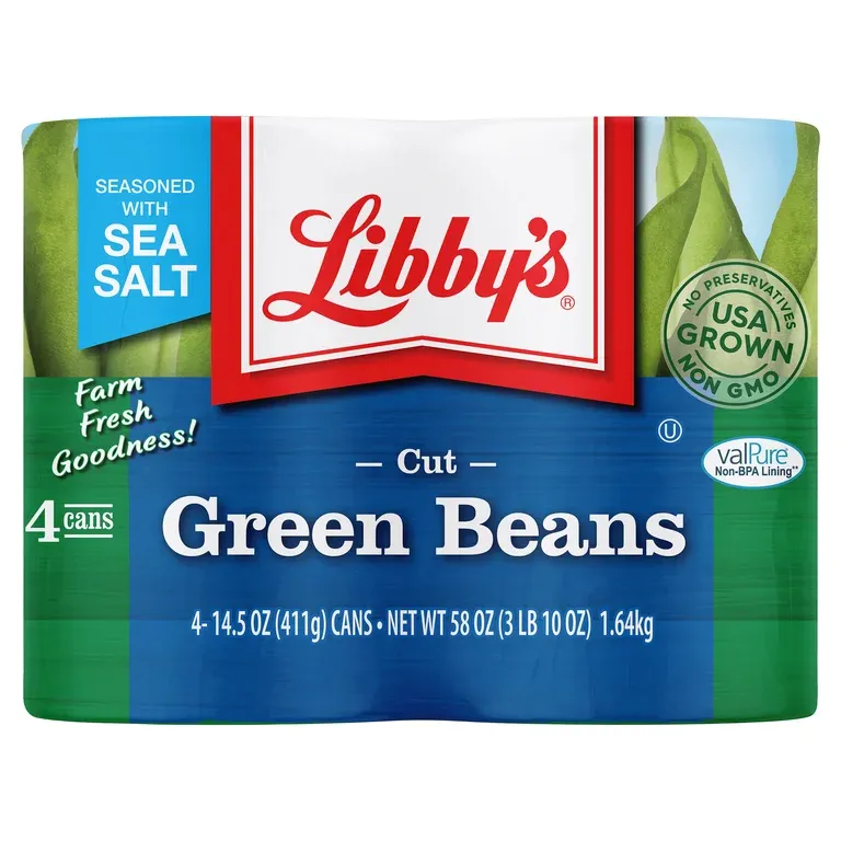 (4 Cans) Libby&#39;s French Style Green Beans, Canned Vegetables, 14.5 oz