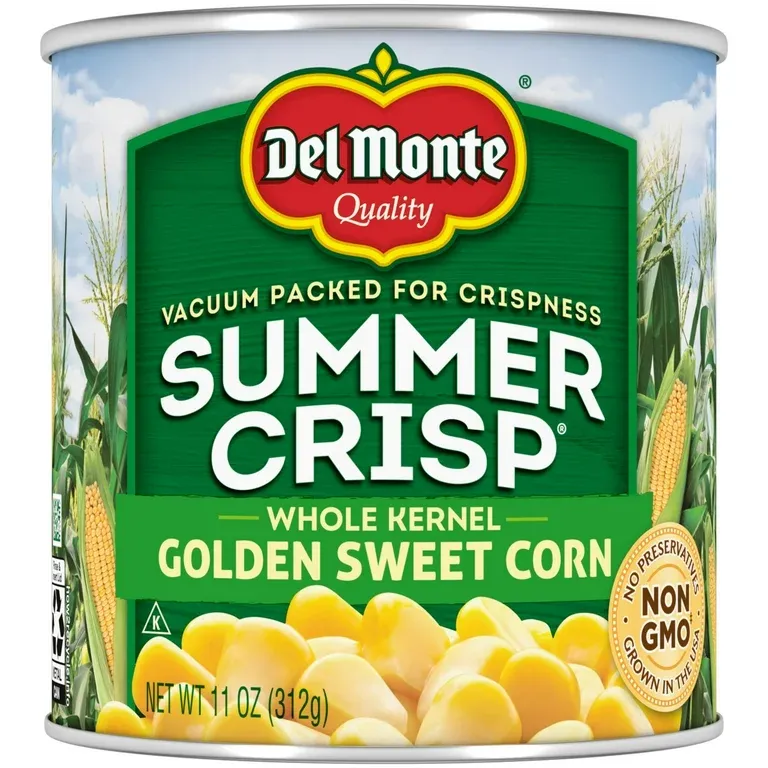 DEL MONTE Golden Sweet Whole Kernel Corn, Canned Vegetables, 11 oz Can