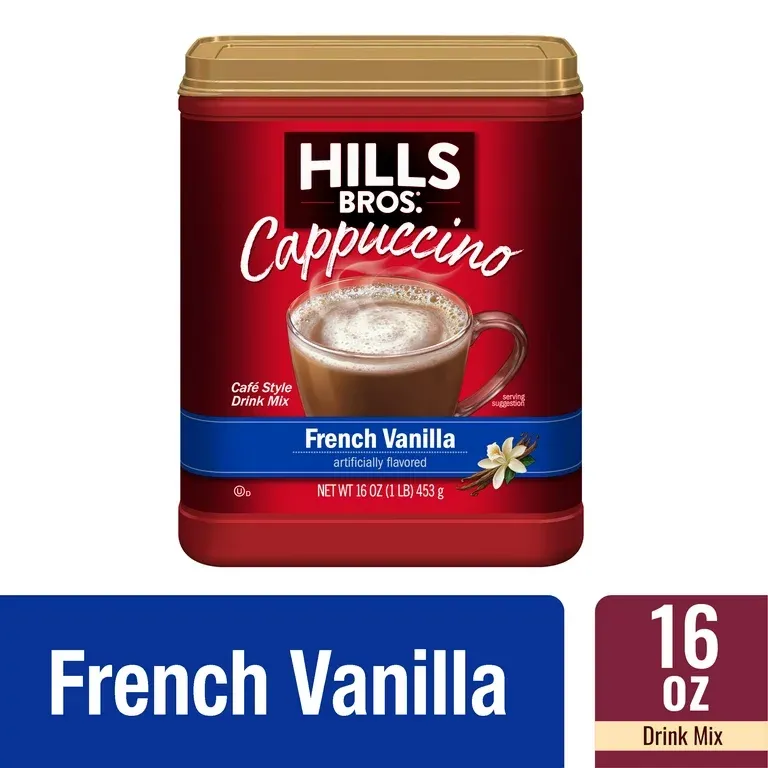 Hills Bros. Instant Cappuccino Mix, French Vanilla, 16 oz