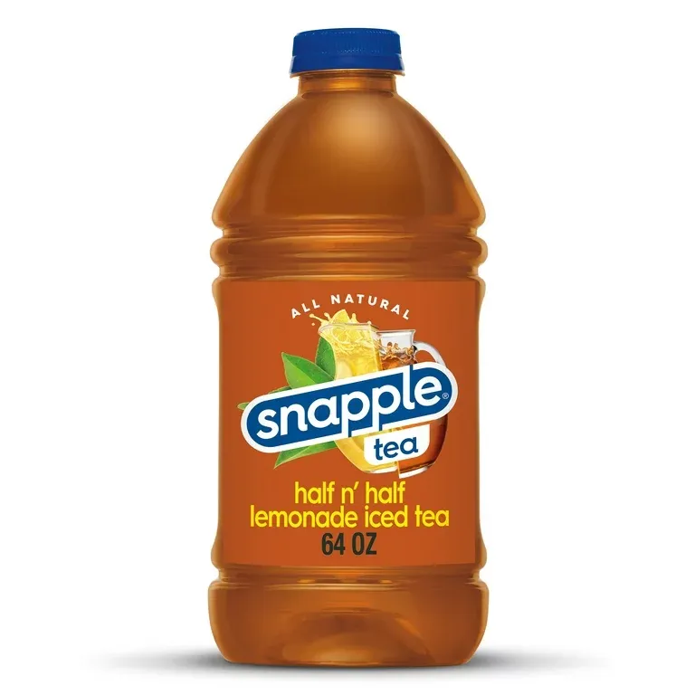 Snapple Natural Half &#39;n Half Tea and Lemonade, Iced Bottled Tea Drink, 64 fl oz