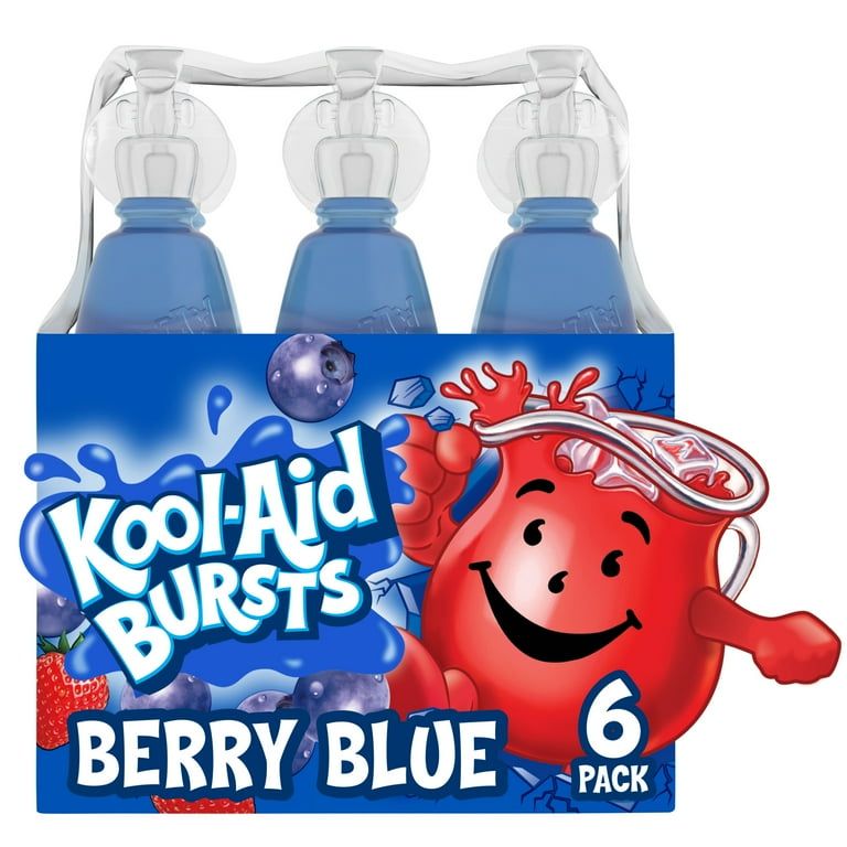 Kool Aid Bursts Berry Blue Kids Drink, 6 ct Pack, 6.75 fl oz Bottles
