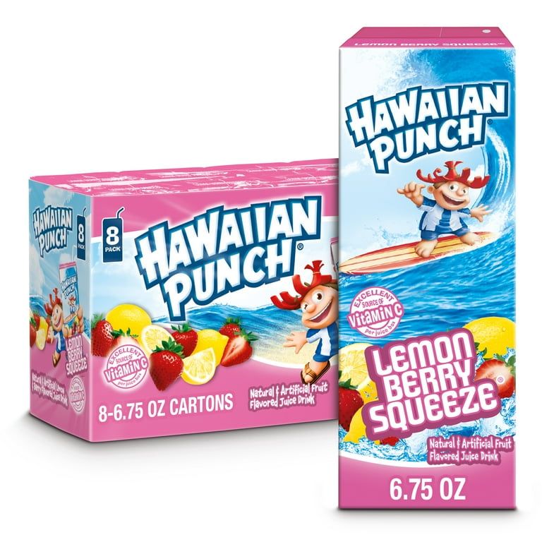 Hawaiian Punch Lemon Berry Squeeze Juice Drink, 6.75 fl