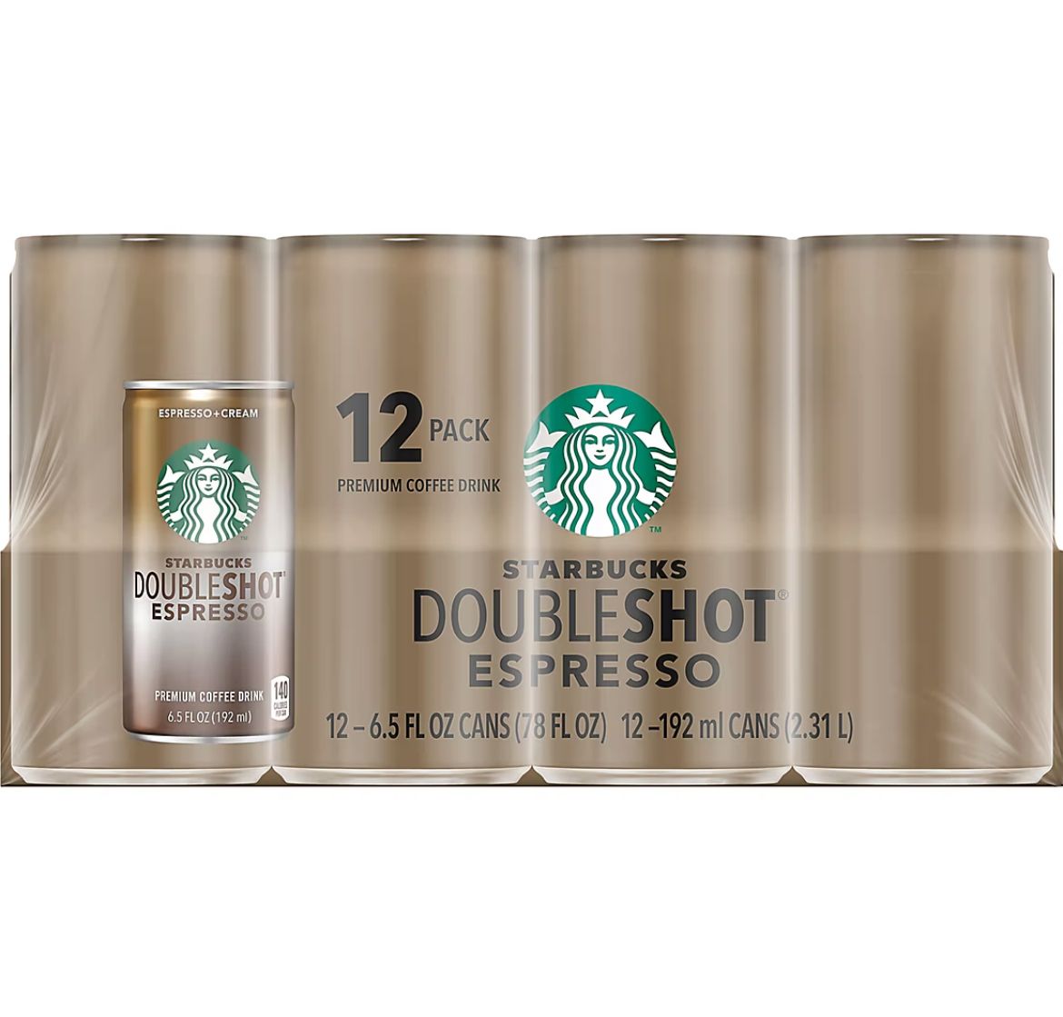 Starbucks Doubleshot Espresso Coffee Cans, 12 pk./6.5 fl. oz.