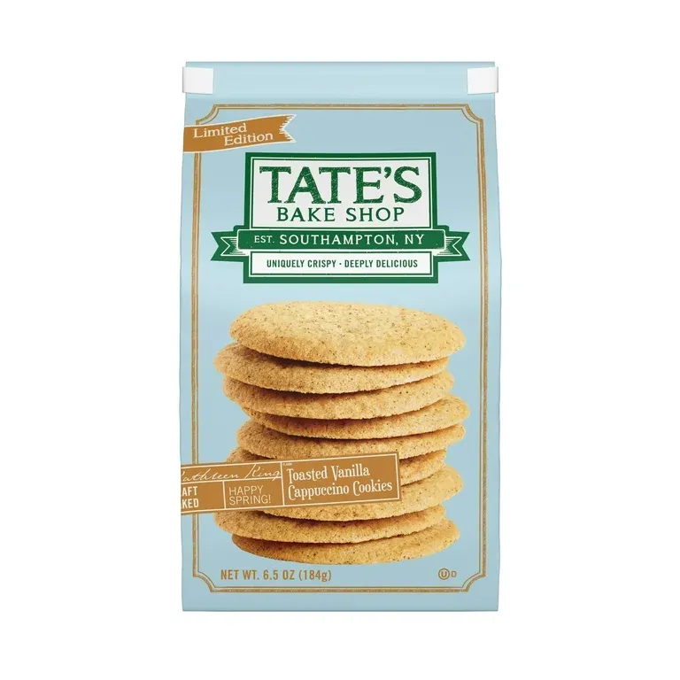 Tate&#39;s Bake Shop Toasted Vanilla Cappuccino Cookies, Limited Edition, 6.5 oz