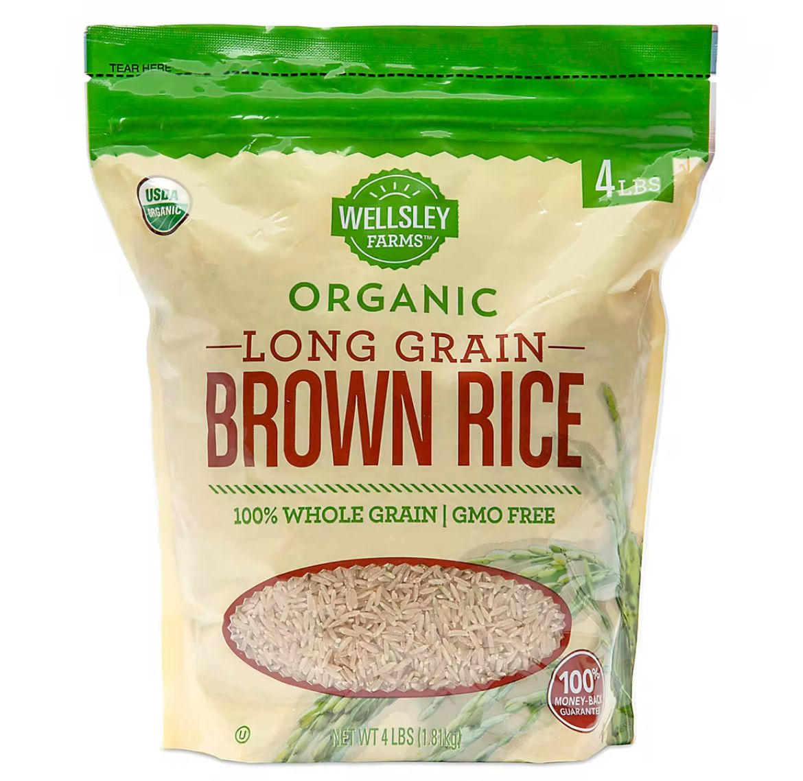 Wellsley Farms Organic Long-Grain Brown Rice, 4 lbs.