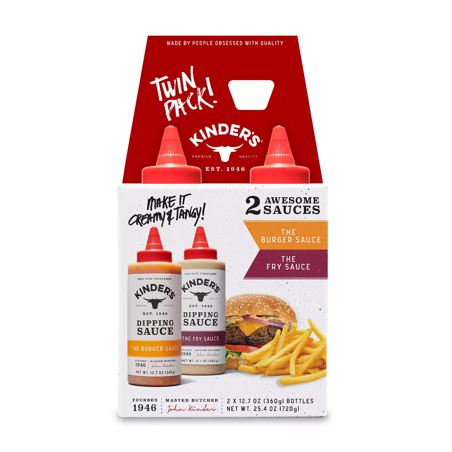 Kinder&#39;s Burger and Fry Dipping Sauce, 12.7 oz., 2 pk.