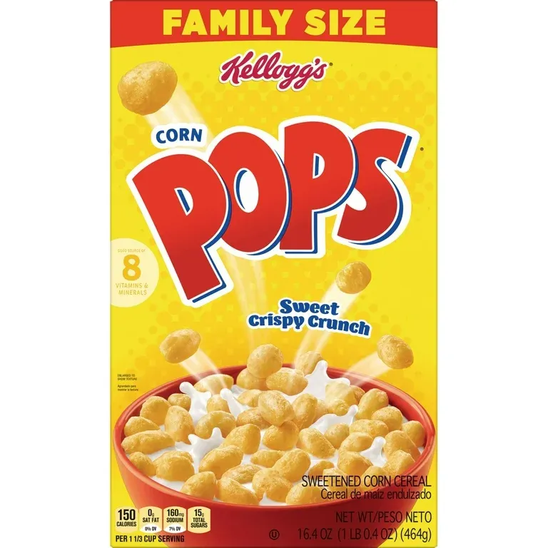 Kellogg&#39;s Corn Pops Original Breakfast Cereal, Family Size, 16.4 oz Box