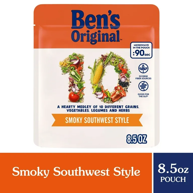 BEN&#39;S ORIGINAL 10 MEDLEY Smoky Southwest, Side Dish, 8.5 oz Pouch