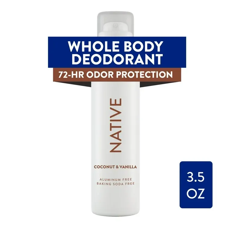 Native Deodorant, Coconut &amp; Vanilla, Aluminum Free, for Women and Men, 2.65 oz