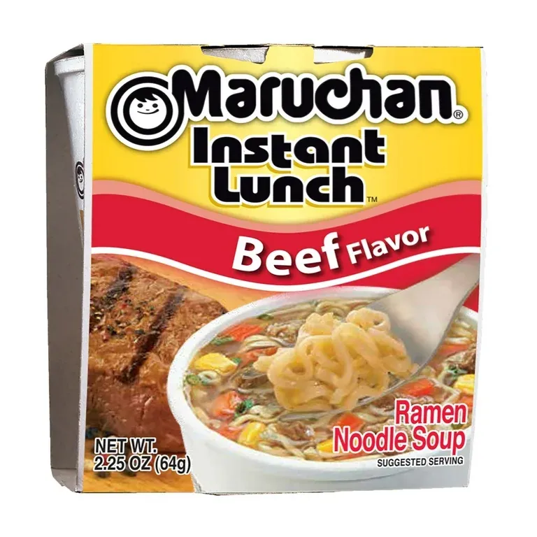 Maruchan Instant Lunch Beef Flavor Noodle Soup, 2.25 oz Shelf Stable Cup