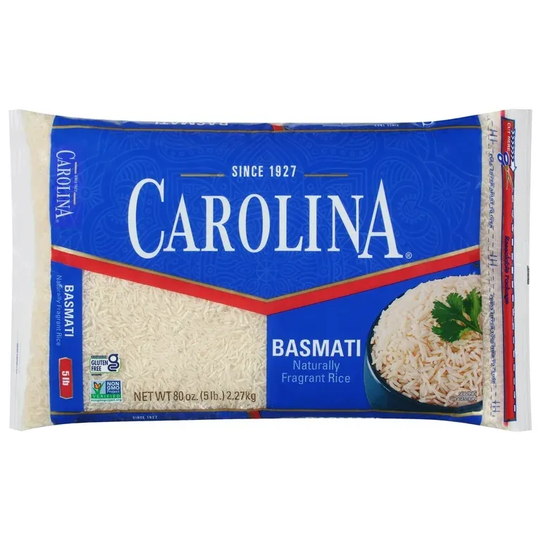 Carolina Basmati White Rice, Naturally Fragrant Long Grain Rice, 5 lb Bag