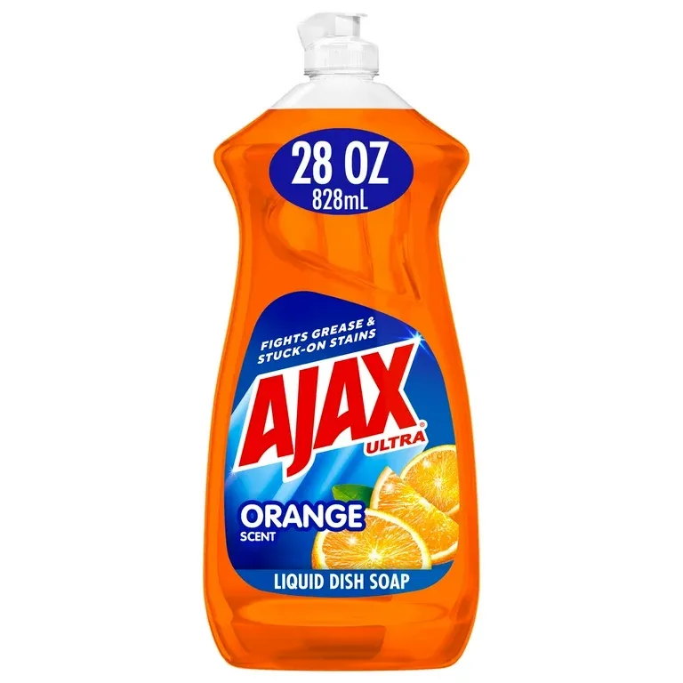 Ajax Ultra Liquid Dish Soap Orange Scent, Triple Action, 28 oz Bottle