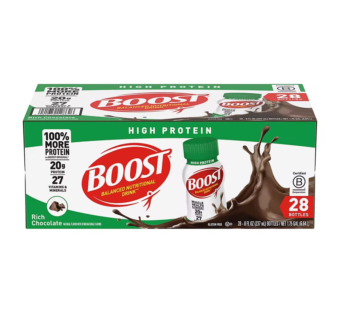 Boost High Protein Chocolate Nutritional Shake, 28 ct.