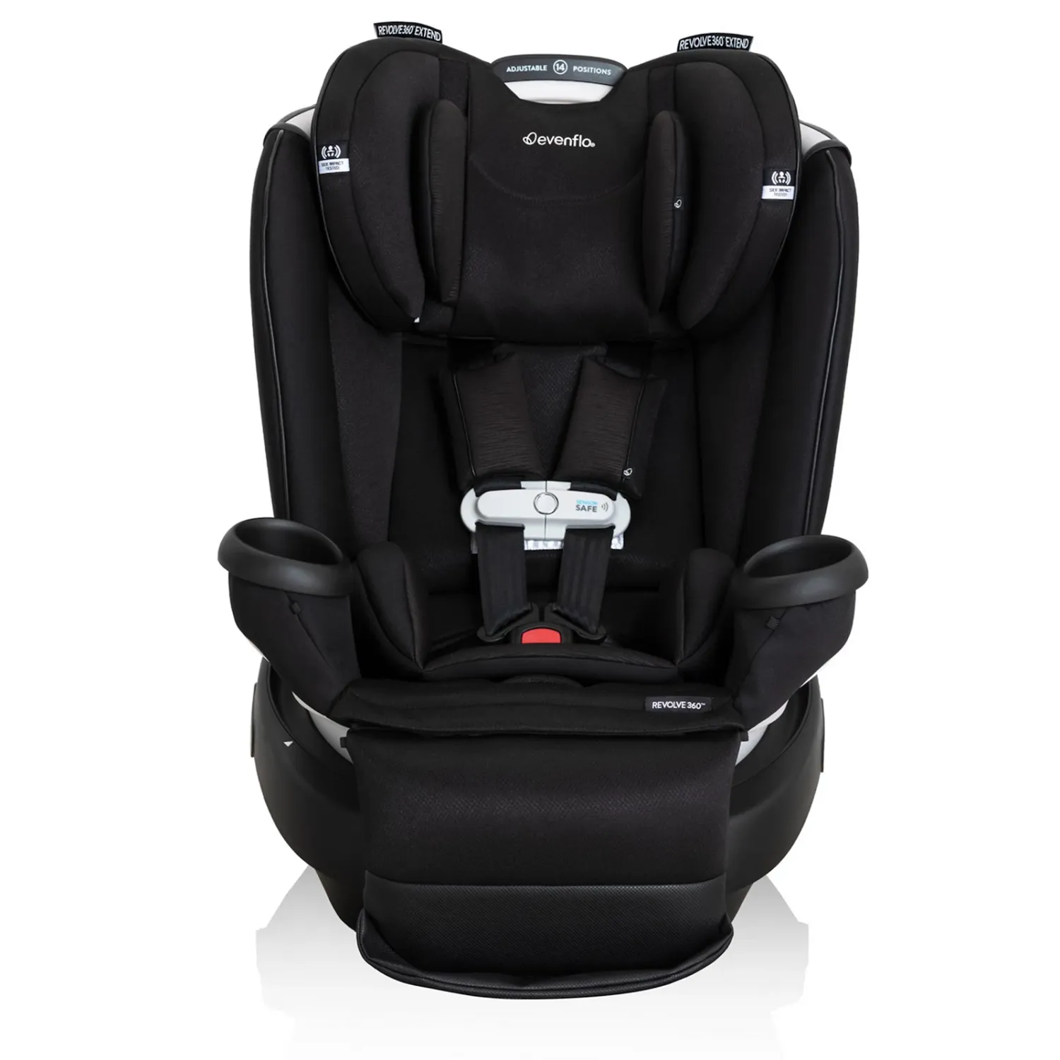 Evenflo GOLD Revolve 360 Extend All-in-One Rotational Car Seat with SensorSafe-Black