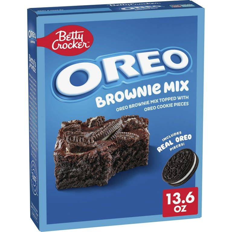 (2 pack) Betty Crocker OREO Brownie Mix, OREO Brownie Mix Topped With OREO Cookie Pieces, 13.6 oz