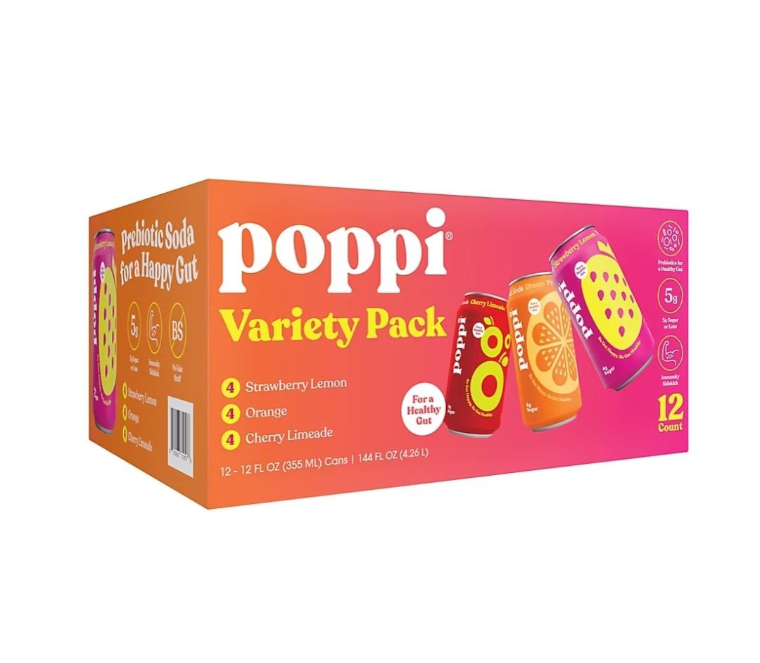 Poppi Orange, Cherry Limeade and Strawberry Lemon Variety Pack, 12 pk./12 oz.
